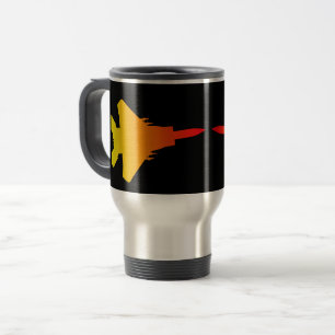 Fighter Jets Black Caneca de viagem