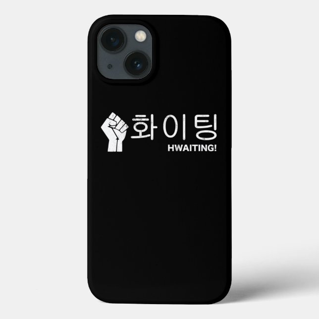 Fighting Hwaiting Kdrama Kpop Hangul Text Fan  (Verso)