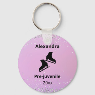 Figura a patinar nível de ensaio ano chaveiro cor