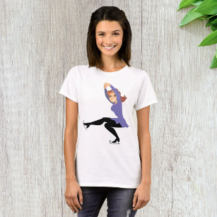 Figura: Camisa T das mulheres que patinam