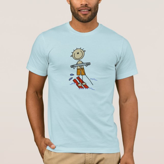 Figura camiseta da vara do esqui aquático (Frente)