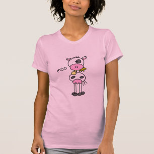 Figura camiseta e presentes da vara da vaca