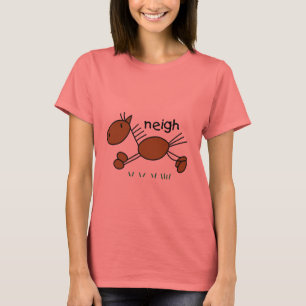 Figura camiseta e presentes da vara do cavalo