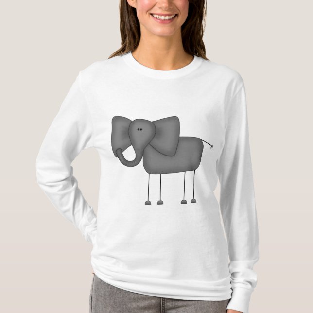 Figura camiseta e presentes da vara do elefante (Frente)