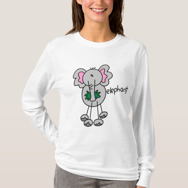 Figura camiseta e presentes da vara do elefante (Frente)