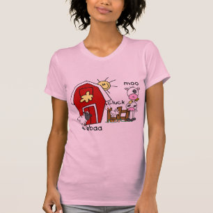 Figura camiseta e presentes da vara dos animais de