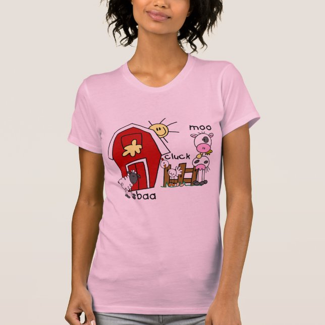 Figura camiseta e presentes da vara dos animais de (Frente)