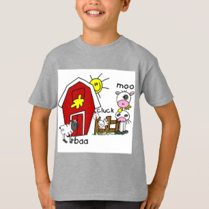 Figura camiseta e presentes da vara dos animais de