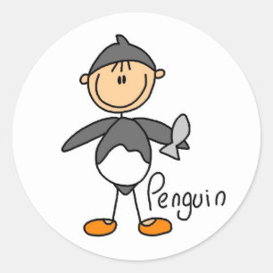 Figura da vara na etiqueta do terno de pinguim