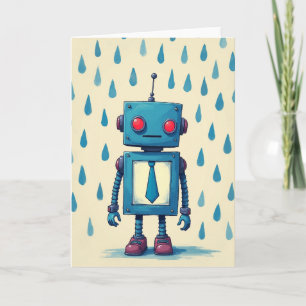 Figura de cartão do Dia dos Pais Robô