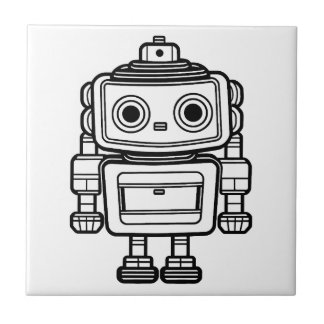 Figura de desenho animado de um robô retrô bonito