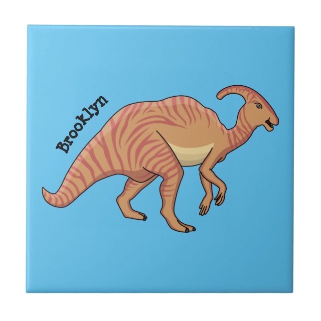 Figura de desenho animado do dinossauro do parasau (Frente)