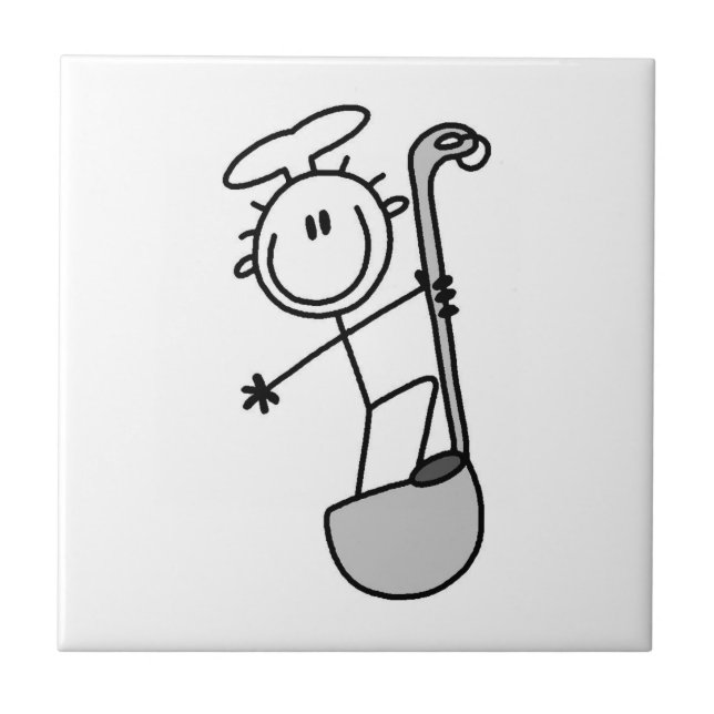 Figura de Palito de Chef com Concha (Frente)