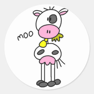 Figura etiqueta da vara da vaca