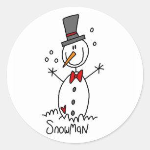 Figura etiqueta da vara do boneco de neve