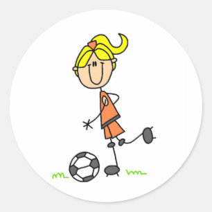 Figura etiqueta da vara do futebol