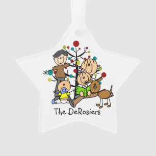 Figura família da vara com o ornamento do acrílico