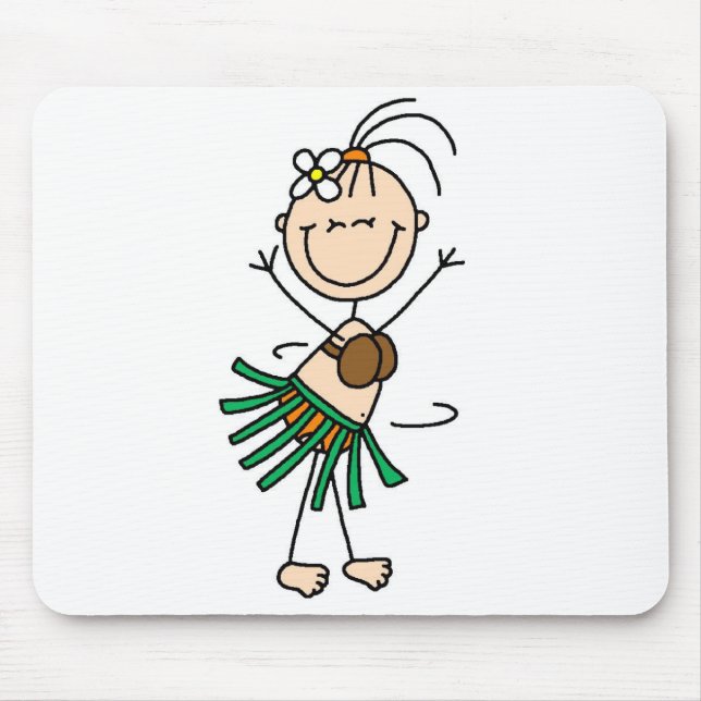 Figura Mousepad da vara da dança de Hula (Frente)