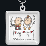 Figura noivos da vara que brindam a colar<br><div class="desc">Uma figura brinde da vara dos noivos a sua vida nova junto em uma colar toda a noiva a ser quem amar figuras da vara é certa adore!</div>
