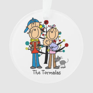 Figura pais da vara, menino, ornamento do bebê