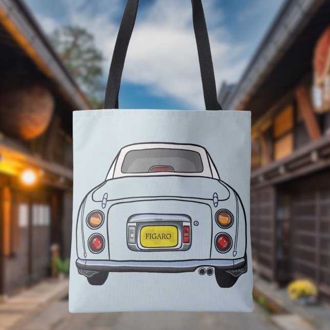 Figuras Bag do nome tote tote do aqua Figaro bonit (Add your car reg number or figgy car name to this cute pale aqua figaro car tote bag)