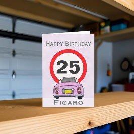 Figuras Cartão de Aniversário do Carro Perigoso-Ro