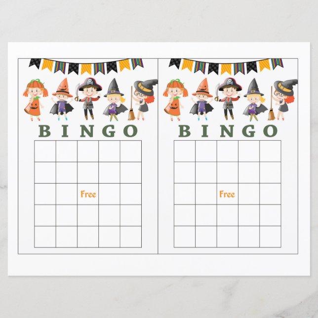 Figurino das Crianças de Halloween (Frente)