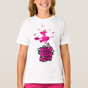 Figurino noturno do Halloween para camiseta femini