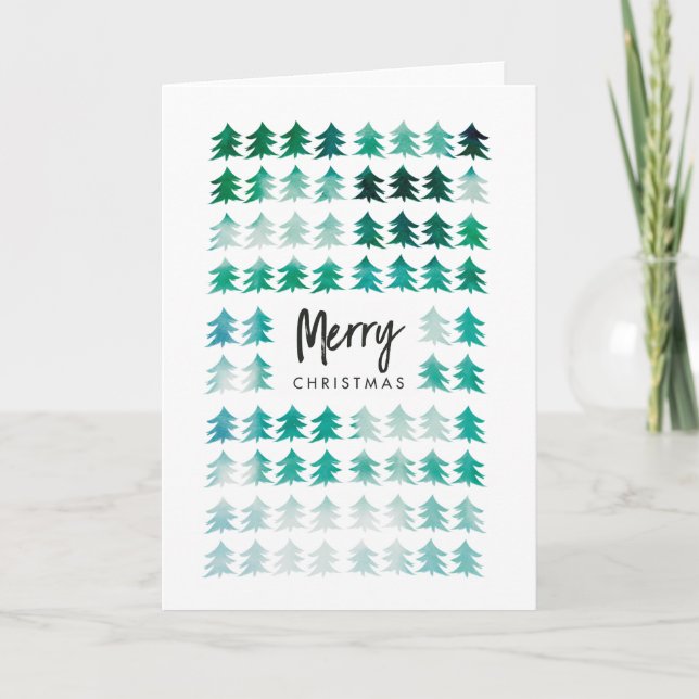 fila de árvores Cartão de férias dobrado (Frente)
