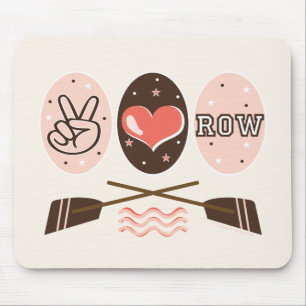 Fileira Mousepad do amor da paz