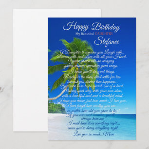 Filha Aniversário Cartão Saudações Amor