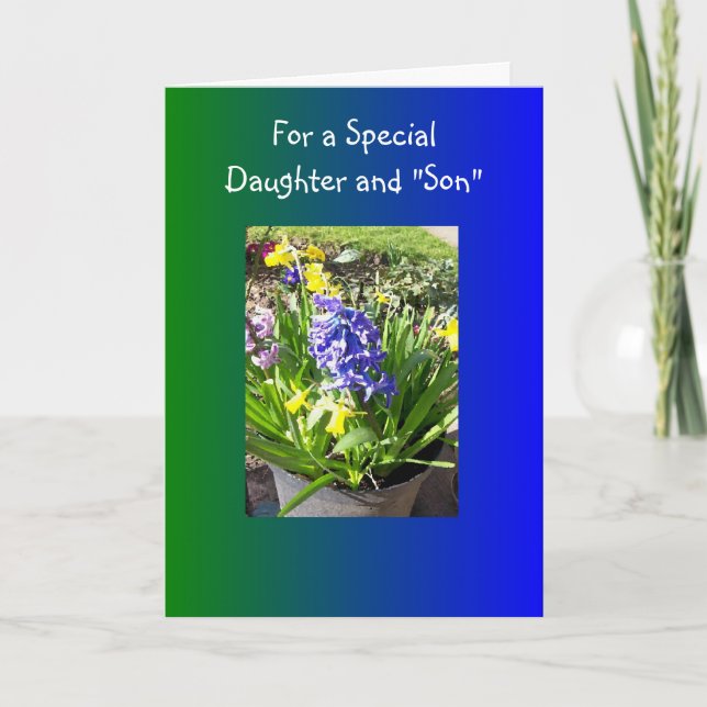 Filha do felz pascoa e jacinto do cartão do genro (Frente)