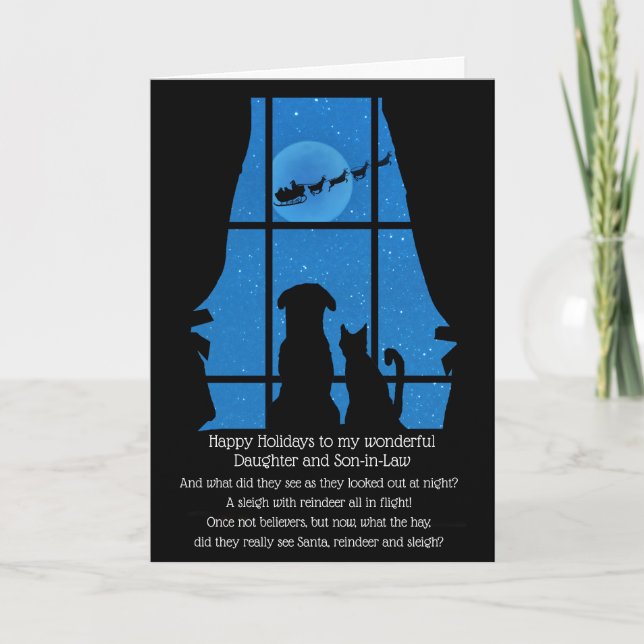 Filha e Filho Super Bonitos no Cartão de Férias de (Frente)