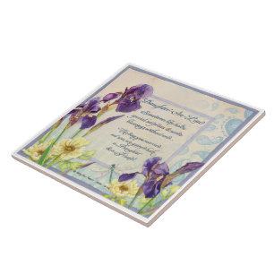 Filha em Direito Poema de Caligrafia Iris Watercol