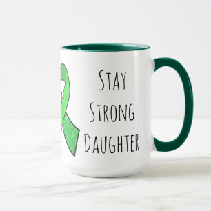 "Filha, Permaneça Forte" Caneca de Conscientização