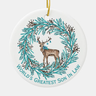 Filho Azul Moderno Em Ornamento De Cerâmica De Cer