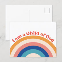 Filho de Deus Cartão Postal Cute Rainbow