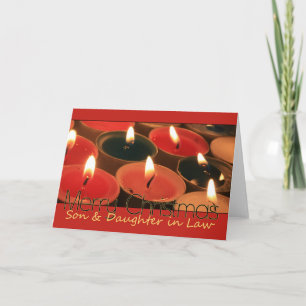 Filho e filha em direito Feliz Cartão de Natal