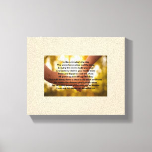 Filho que deixa o poema home em canvas