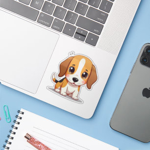 Filhote de Beagle Adorável – Adesivo Pastel