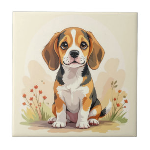 Filhote de Beagle Tricolor Preto, Marrom e Branco