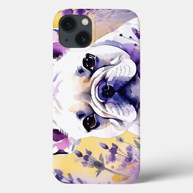 Filhote de Cachorro com flores silvestres (Verso)