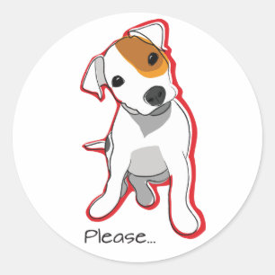 Filhote de cachorro doce "por favor" etiqueta de