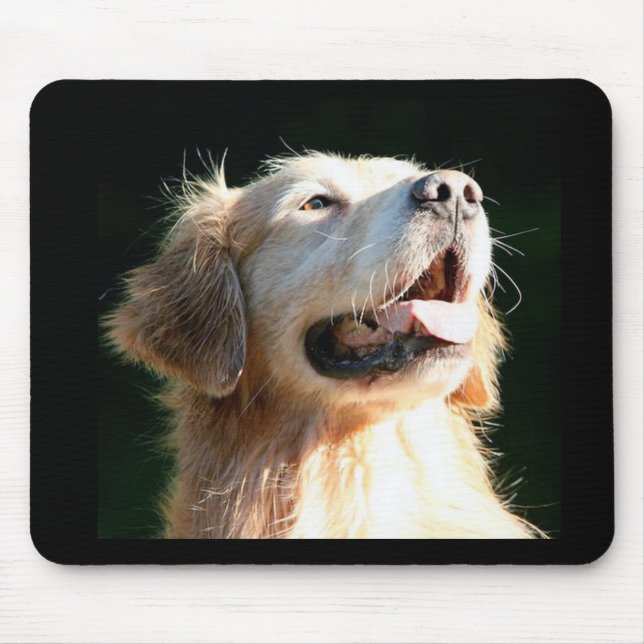 Filhote de cachorro feliz de Mousepad do golden (Frente)