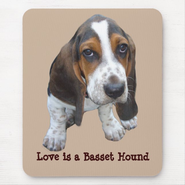 Filhote de cachorro Mousepad de Basset Hound (Frente)