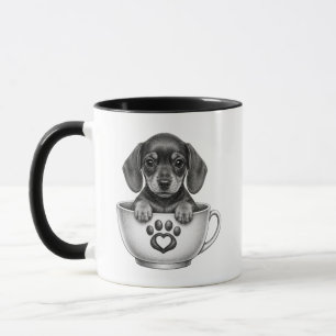 Filhote de Dachshund Xícara de Chá