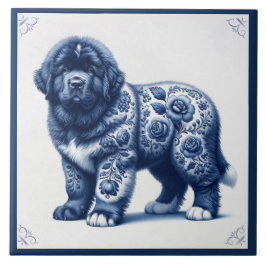Filhote de Newfoundland Azul de Delft