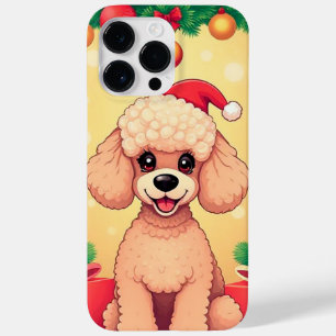 Filhote de Poodle Fofo em Cena de Natal com Presen