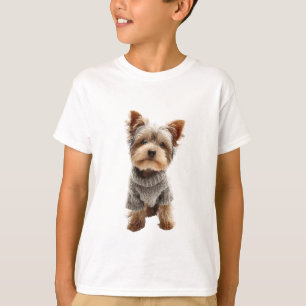 Filhote de Yorkshire Terrier em Suéter de Malha Ci