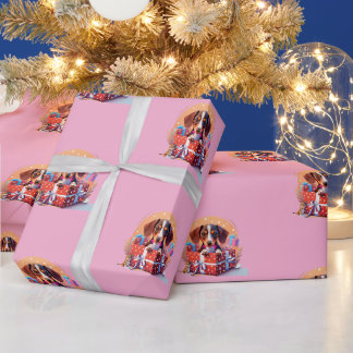 Filhote Fofo em Papel de Presente de Aniversário C